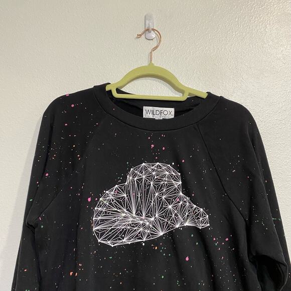 Wildfox Black Constellation Cowboy Fiona Crew Sweatshirt NWT - Picture 3 of 14